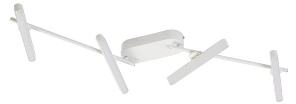 Plafoniera Lindby, Eldrin, dimmerabile, Bianco, Soggiorno, Metallo, Moderno