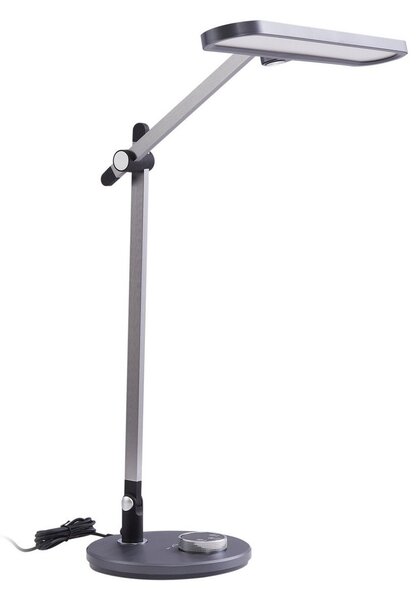 Lampade da tavolo Lindby, Elvir, dimmerabile, Grigio, Sala da pranzo, Alluminio, Moderno