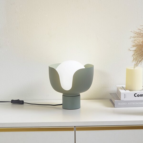 Lampade da tavolo Lindby, Fiora, Verde, Soggiorno, Metallo, Moderno