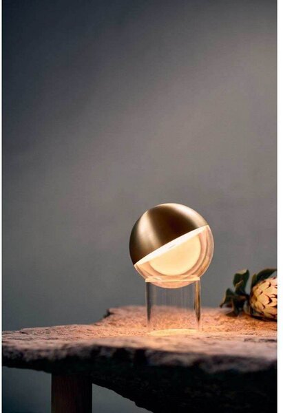 Lampade da tavolo FRANDSEN, Pila, dimmerabile, Dorato / Ottone, Sala da pranzo, Plastica, Moderno