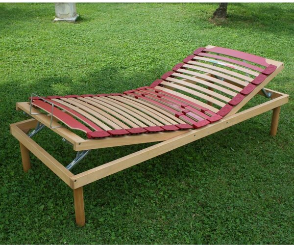 Rete a Doghe in Legno con Alza Testa e Piedi Manuale | VENERE M 80x190 Singolo standard