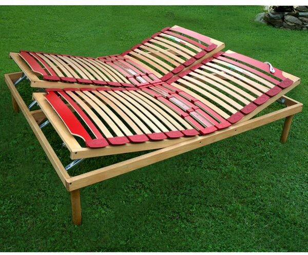 Rete a Doghe in Legno con Alza Testa e Piedi Manuale | VENERE M 80x190 Singolo standard