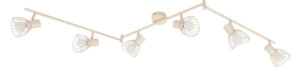 Plafoniera Lindby, Piena, dimmerabile, Beige, Sala da pranzo, Metallo, Moderno