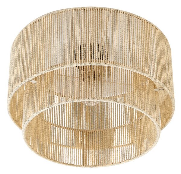 Plafoniera Lindby, Anuva, dimmerabile, Beige, Sala da pranzo, Carta / Cartone, Campagna / rustico