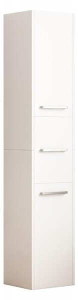 Libreria bianca moderna alta con 3 ante 170 cm