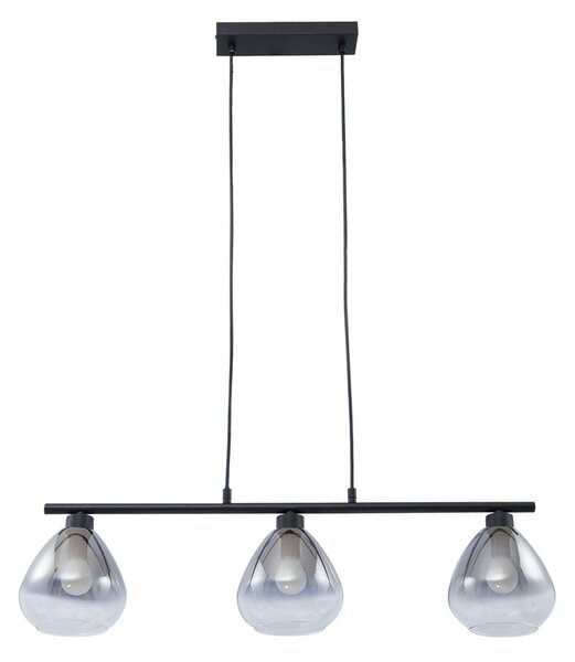 Lampada a sospensione Lindby, Pendura, dimmerabile, Grigio, Sala da pranzo, Vetro, Moderno