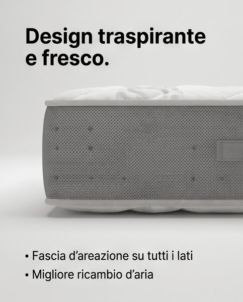 Materasso Memory Traspirante – 28 cm, Anallergico, Antiacaro | CATERINA 120x190 Piazza e mezzo standard