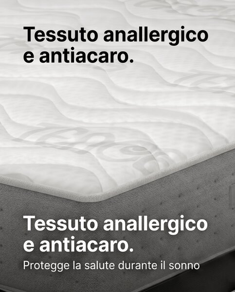 Materasso Memory Traspirante – 28 cm, Anallergico, Antiacaro | CATERINA 120x190 Piazza e mezzo standard