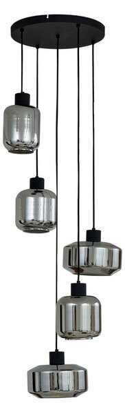 Lampada a sospensione Lindby, Hildur, dimmerabile, Grigio, Soggiorno, Vetro
