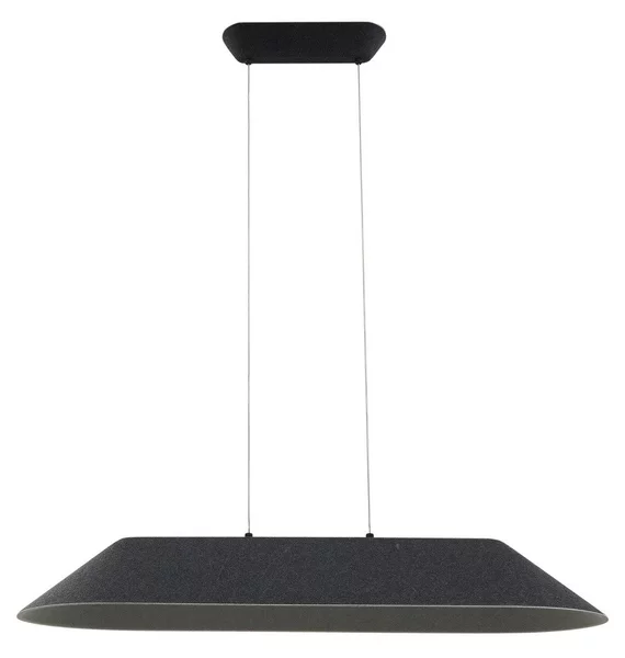 Lampada a sospensione Lucande, Naelle, dimmerabile, Nero, Sala da pranzo, Tessuto / Tessile, Moderno
