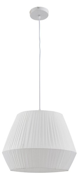 Lampada a sospensione Lindby, Vitore, dimmerabile, Bianco, Soggiorno, Tessuto / Tessile, Scandinavo