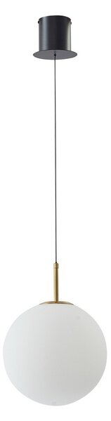 Lampada a sospensione Lucande, Joran, Bianco, Sala da pranzo, Vetro, Moderno