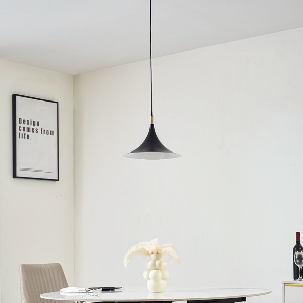 Lampada a sospensione Lindby, Jarl, dimmerabile, Nero, Sala da pranzo, Metallo, Moderno