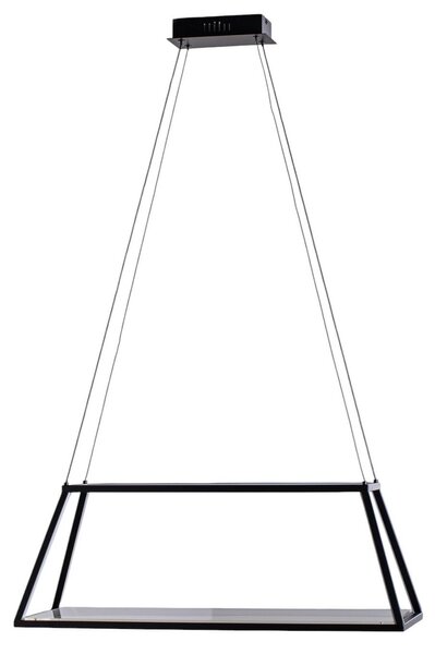 Lampada a sospensione Lucande, Mensola, dimmerabile, Nero, Soggiorno, Alluminio, Moderno