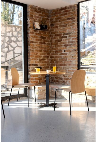 Sedie da pranzo in set di colore naturale con effetto rovere impilabili 2 pz Book – Gazzda