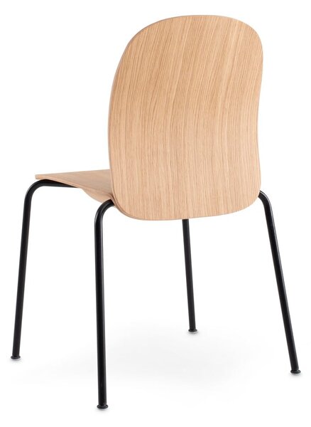 Sedie da pranzo in set di colore naturale con effetto rovere impilabili 2 pz Book – Gazzda