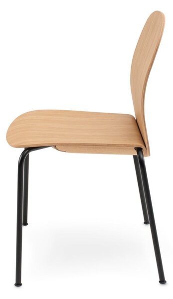 Sedie da pranzo in set di colore naturale con effetto rovere impilabili 2 pz Book – Gazzda