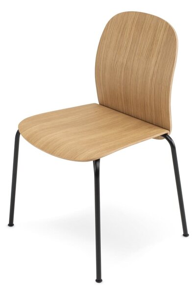Sedie da pranzo in set di colore naturale con effetto rovere impilabili 2 pz Book – Gazzda