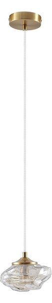 Lampada a sospensione Lindby, Piatra, dimmerabile, Trasparente, Soggiorno, Vetro, Moderno