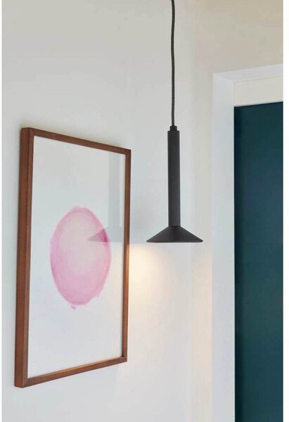 Lampada a sospensione Hübsch, Nero, Soggiorno, Metallo