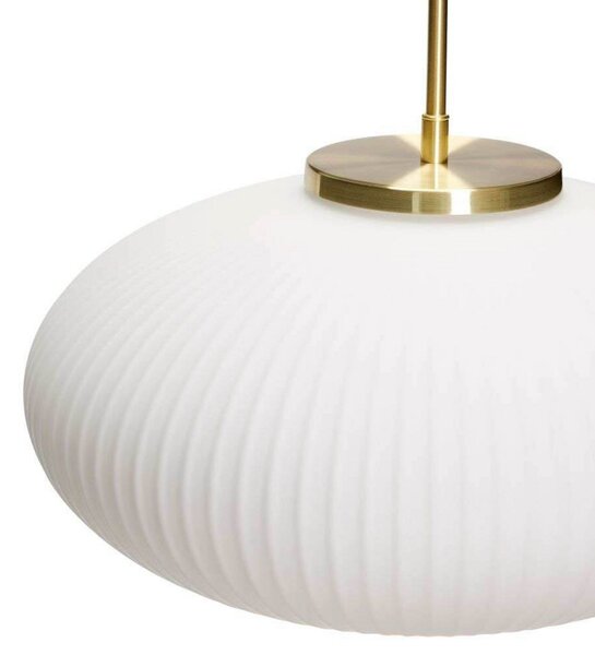 Lampada a sospensione Hübsch, Bianco, Soggiorno, Vetro