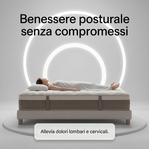 Materasso Memory Multionda AquaTec – Cashmere, 25 cm, Dispositivo Medico | AQUATEC 80x190 Singolo standard