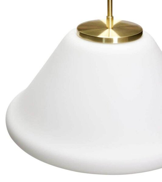 Lampada a sospensione Hübsch, Bianco, Soggiorno, Vetro