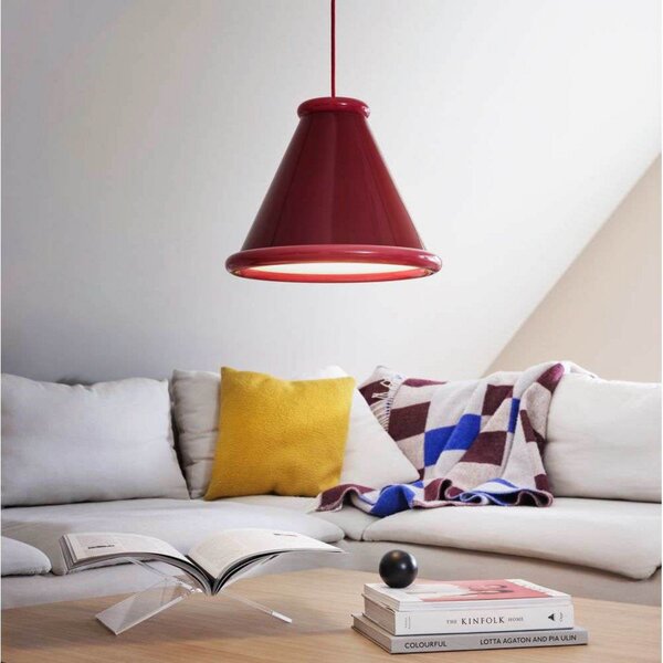 Lampada a sospensione Belid, Rosso, Sala da pranzo, Metallo