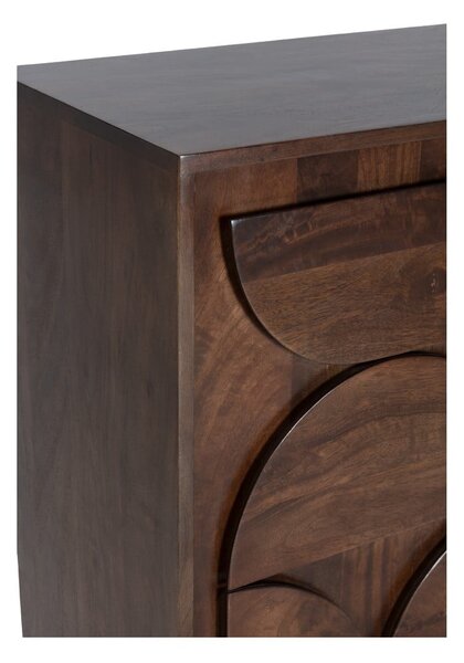 Cassettiera marrone in mango massiccio 145x76x40 cm Trisha – MOME