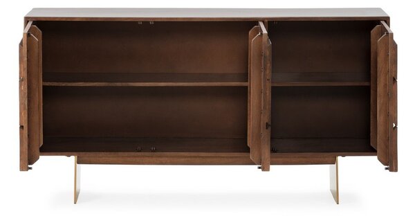 Cassettiera marrone in mango massiccio 145x76x40 cm Trisha – MOME