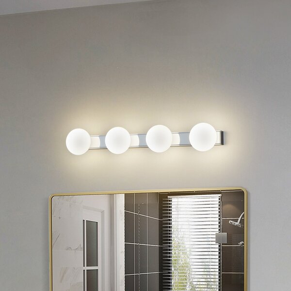 Applique da parete Lucande, Myrra, Metallizzato, Bagno, Alluminio, Moderno