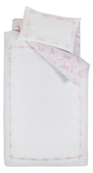 Set copripiumino e federa bianco per letto singolo 135x200 cm Bow Embroidery – Catherine Lansfield
