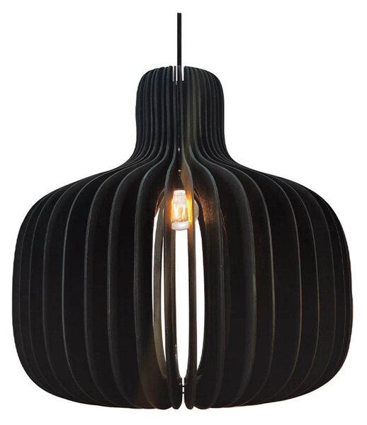 Lampada a sospensione Nordlux, Hazo, dimmerabile, Nero, Soggiorno, Legno, Scandinavo