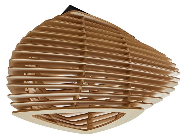 Plafoniera Lindby, Sanza, dimmerabile, Legno, Soggiorno, Legno, Scandinavo