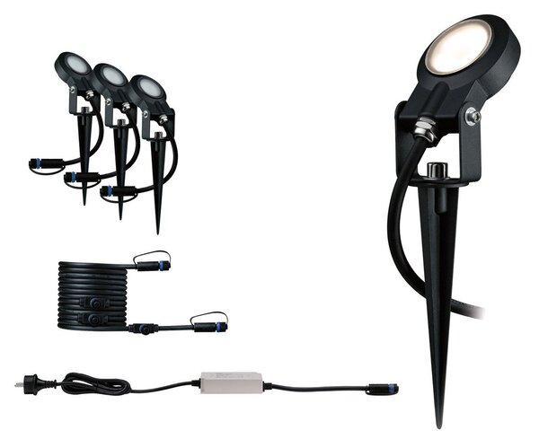 Lampade da esterno Paulmann, Sting, dimmerabile, Nero, Metallo, Moderno