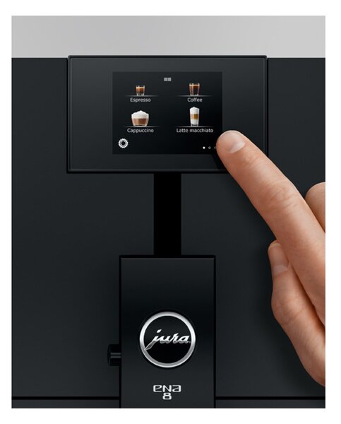 Jura ENA 8 Touch Full Metropolitan Black Macchina Caffè Automatica 15 Funzioni 2 Erogatori Microschiuma