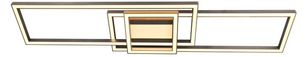 Plafoniera Lindby, Mairin, dimmerabile, Grigio, Soggiorno, Alluminio, Moderno