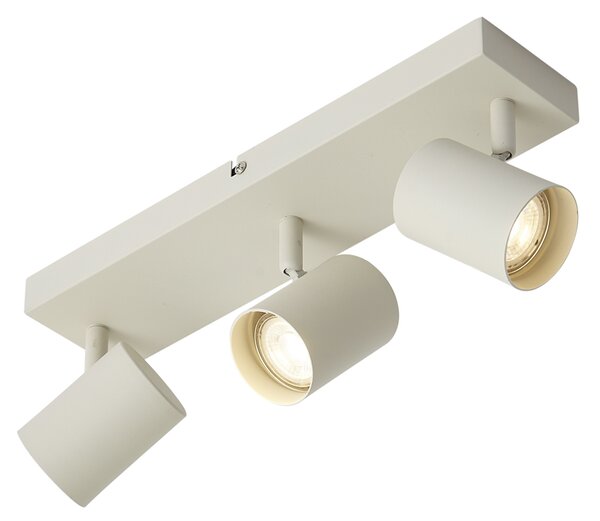 Faretto da soffitto moderno beige 3 luci regolabile - Jeana