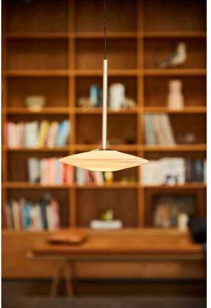 Lampada a sospensione LOOM DESIGN, dimmerabile, Bianco, Soggiorno, Vetro, Moderno