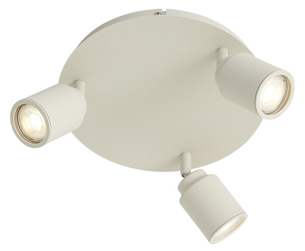 Faretto da incasso moderno beige 3 luci IP44 - Ducha