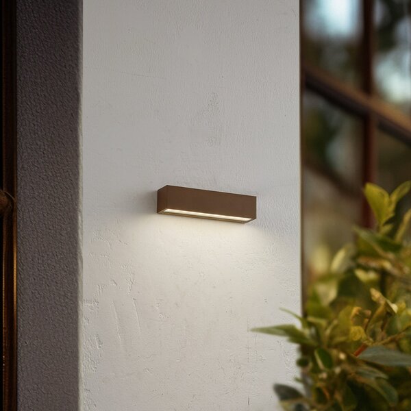 Lampade da esterno Lucande, Lengo, Marrone / Ruggine, Balcone, Alluminio, Moderno