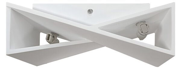 Applique da Parete 2xG9 a Clessidra in Gesso Pitturabile