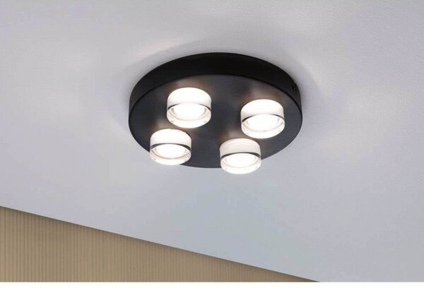 Kame 4 applique/plafoniera IP44 nera - Paulmann
