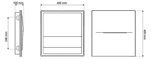 Applique da Incasso G9 POCKET Monodirezionale in Gesso Pitturabile