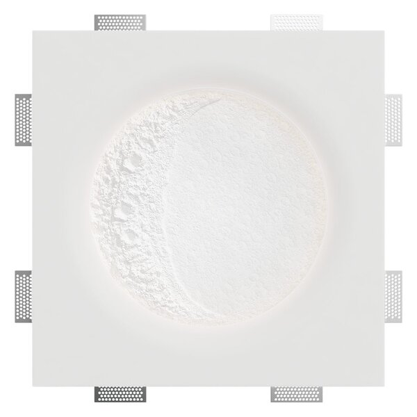 Lampada LED da incasso 175W Luna Crescente 60x60 cm in Gesso