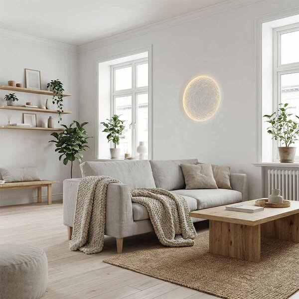 Lampada LED da incasso 175W Effetto Luna 60x60 cm in Gesso