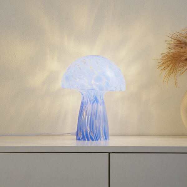 Lampade da tavolo Lindby, Hubi, Blu, Soggiorno, Vetro, Moderno