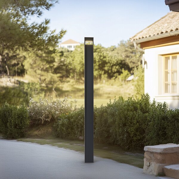 Lampade da esterno Lucande, Tavion, Nero, Terrazza, Alluminio, Moderno