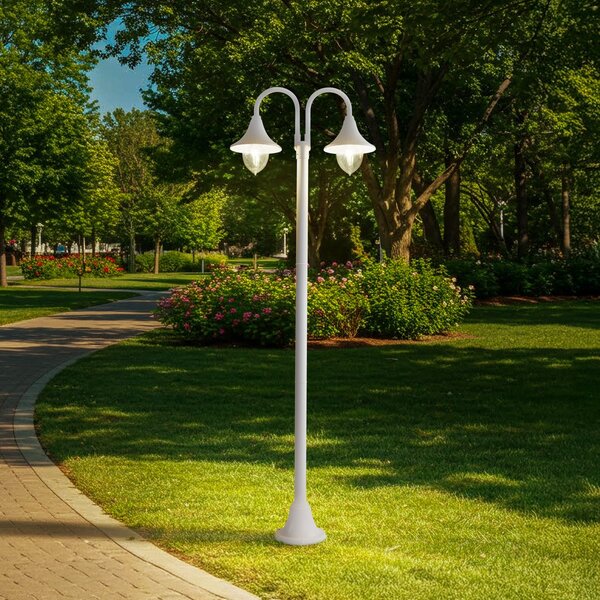Lampade da esterno Lindby, Madea, dimmerabile, Bianco, Alluminio, Moderno
