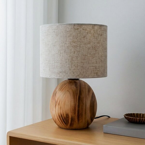 Lampade da tavolo Lindby, Mayumi, Legno, Soggiorno, Legno, Scandinavo